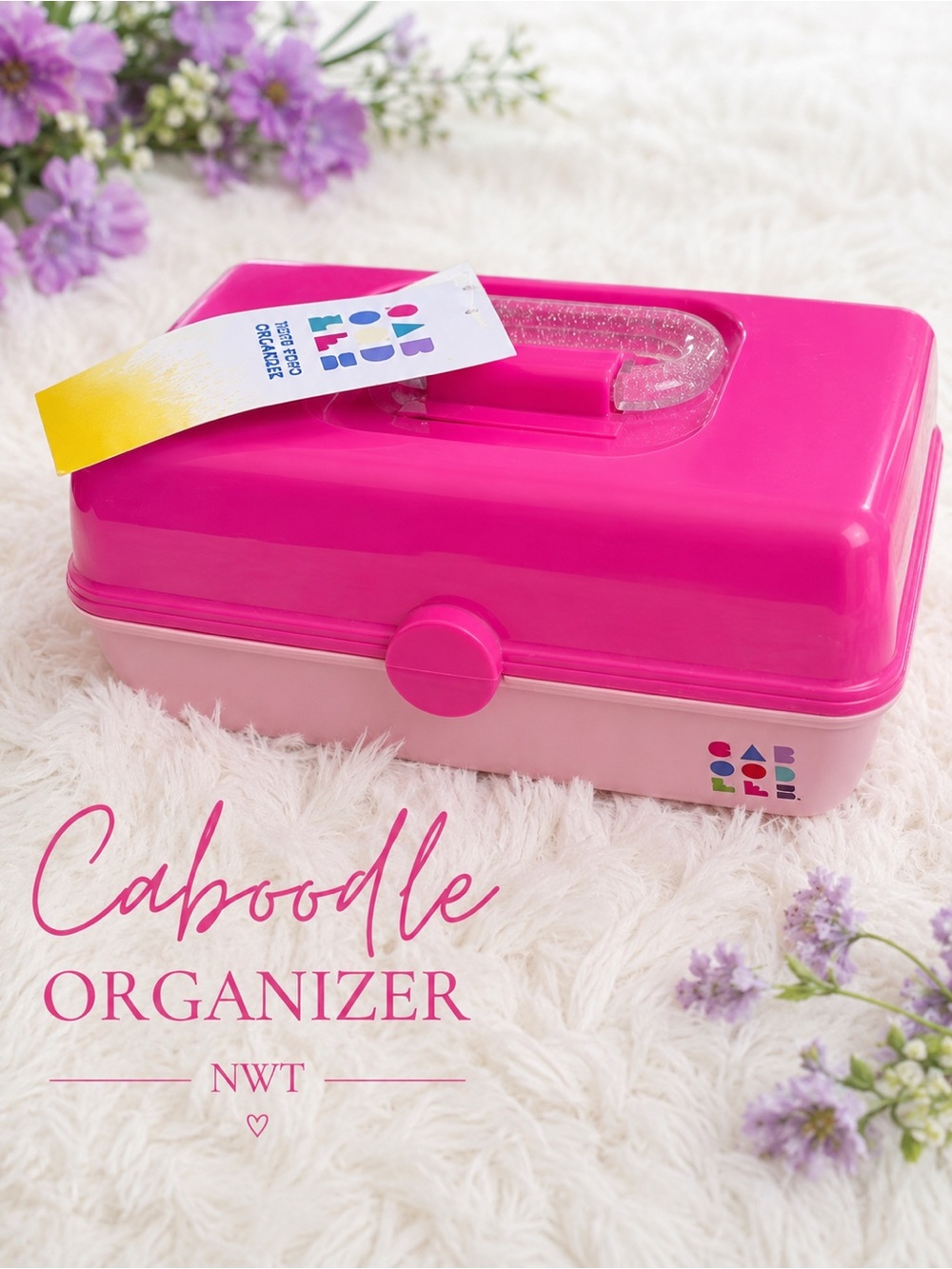 Caboodles Pink and Light Pink Cosmetic Organizer Case New